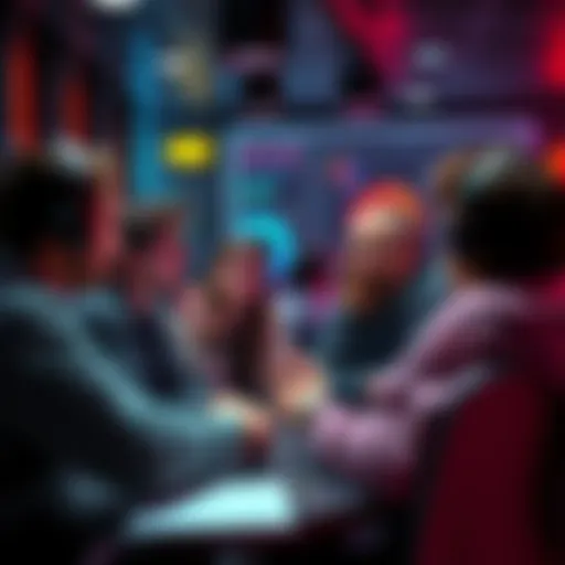 A group of people engaged in a lively discussion about cryptocurrency, sharing tips and advice while staying cautious about scams.