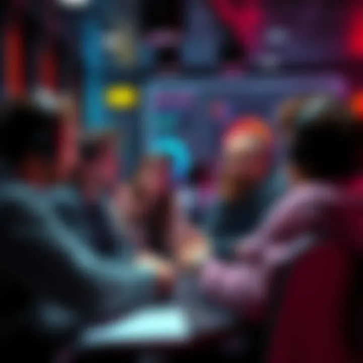 A group of people engaged in a lively discussion about cryptocurrency, sharing tips and advice while staying cautious about scams.