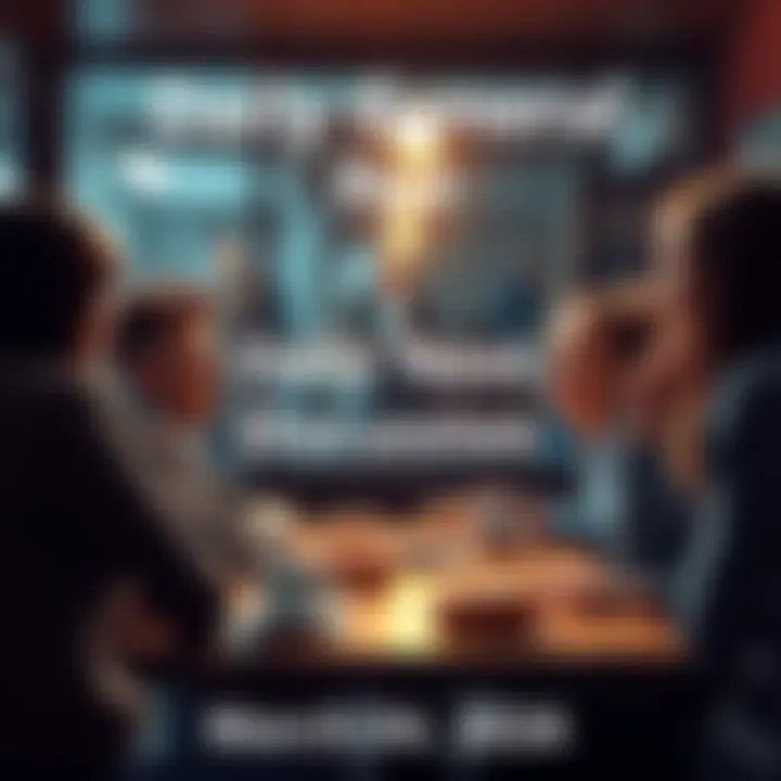 A group of people chatting in a friendly environment over donuts and coffee.