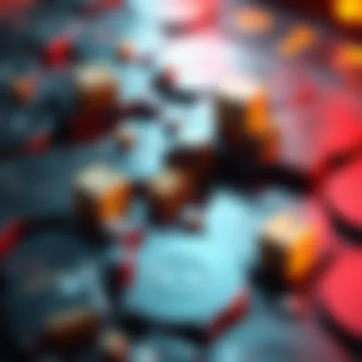 Illustration showing blocks of data scattered across multiple disks, representing advanced storage solutions