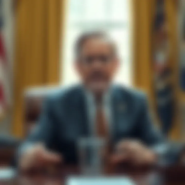 David Sacks, seated at a desk, announces his resignation from the White House position as Crypto and AI Czar, with a serious expression.