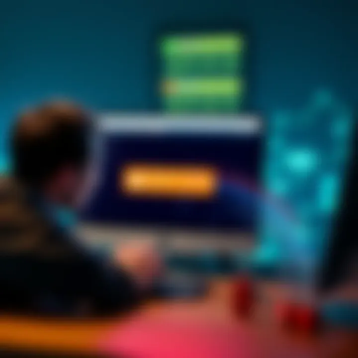 A frustrated user looking at a computer screen showing a Daybreak access verification error message, with a YubiKey placed nearby, symbolizing the passkey issue.