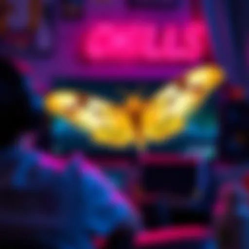 D. B. N. Bass streaming with a relaxed vibe and a moth PNG on screen