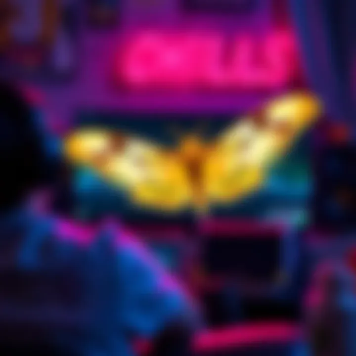 D. B. N. Bass streaming with a relaxed vibe and a moth PNG on screen
