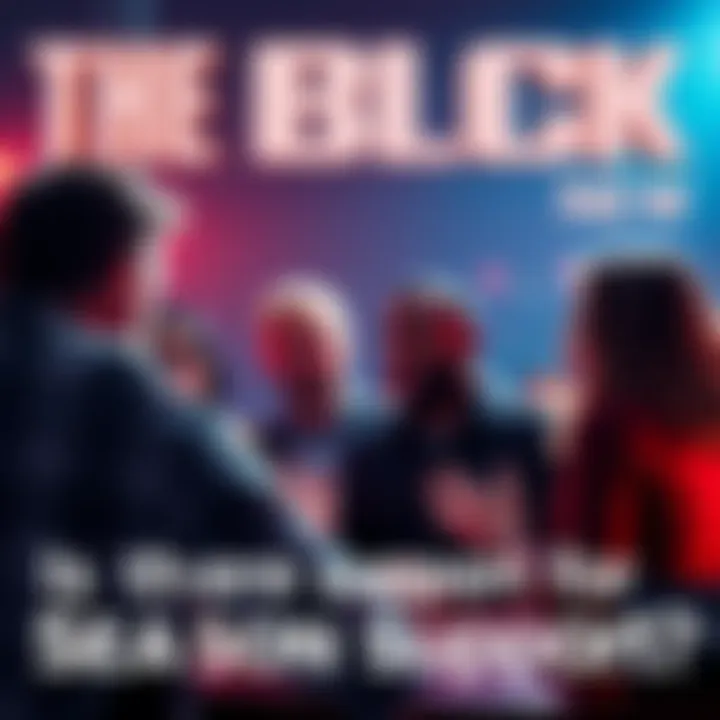 A group of people discussing their opinions on The Block's current season.