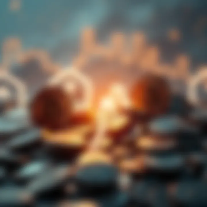 A visual representation of Bitcoin coins fading away, symbolizing the decline in its real-world usability over a decade.