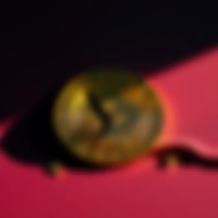 Declining Crypto Trust A broken cryptocurrency symbol with shadows representing lost investment and fading trust