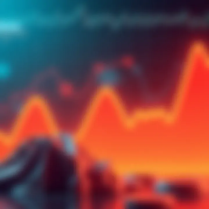 A graph showing a steep decline in performance, symbolizing Nova's struggles in the market