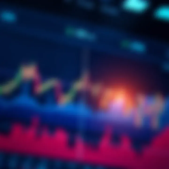 Declining Stock Chart A stock market chart showing a steep decline, indicating MicroStrategy's plummeting stock prices from 440 to 270.