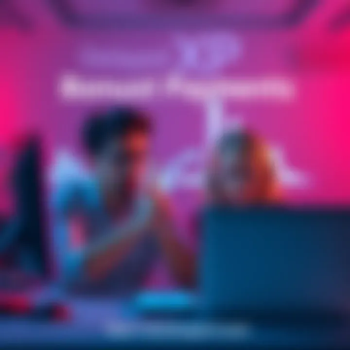 People expressing frustration over delayed direct deposit XRP bonuses in front of a computer