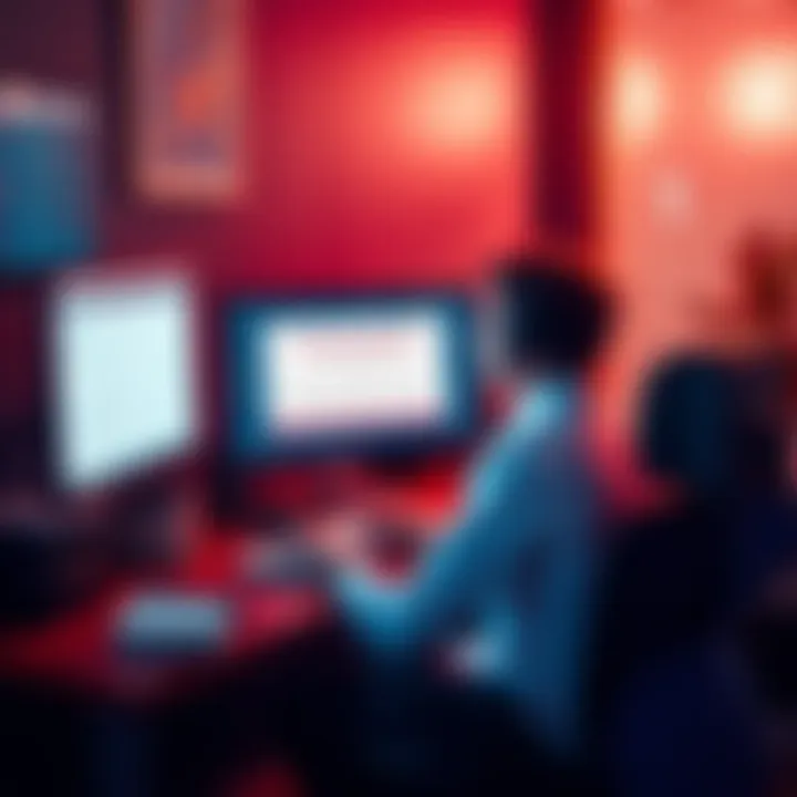 A person is sitting at a desk looking at a computer screen displaying a warning about deleting Ledger Sync and data loss.