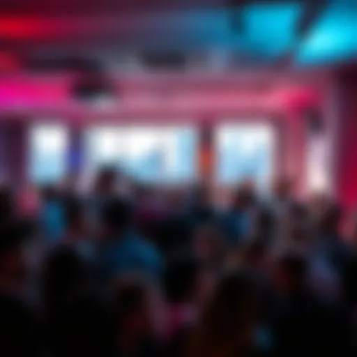 People gathered at the Denver meetup talking and sharing ideas