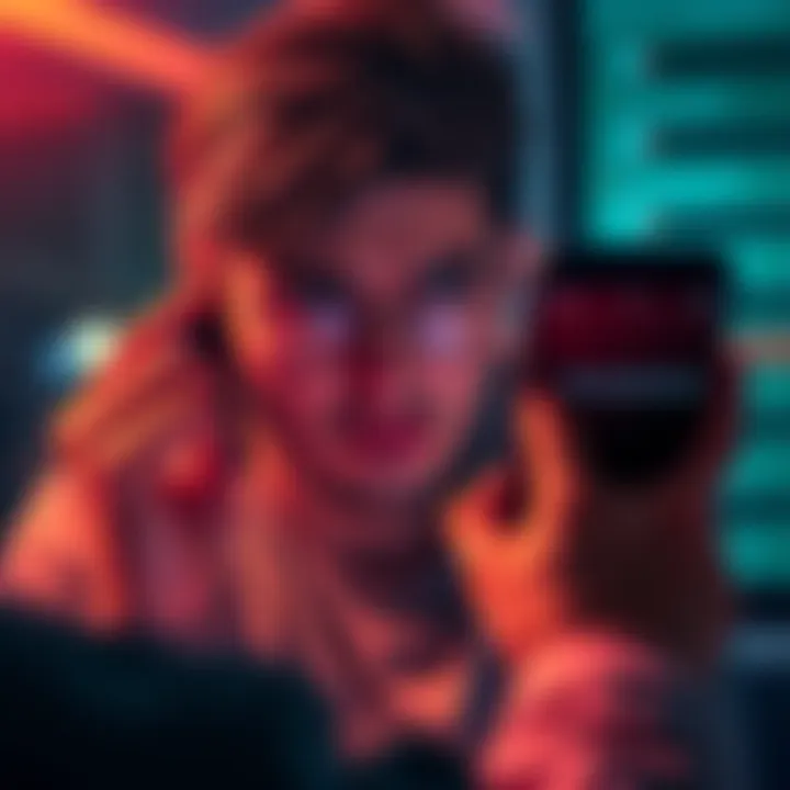 A frustrated person looking at their phone with a 'No results found' message displayed on the screen while trying to deposit into a new account.