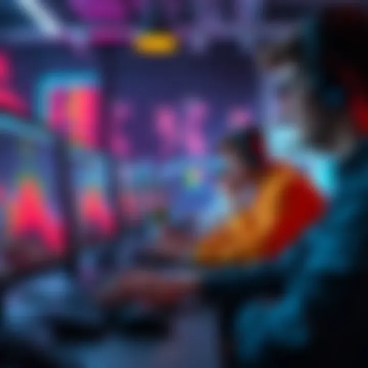 A group of developers working on computers, integrating code with Solana Explorer's Generate SDK feature
