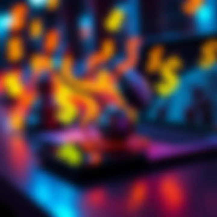 A smartphone and laptop with dollar signs, representing financial gain through technology.