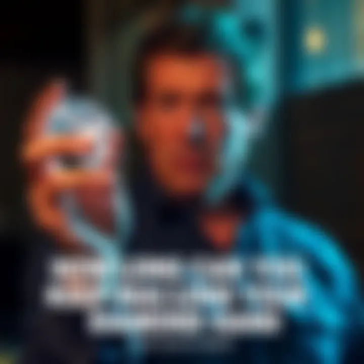 A person with a determined expression holds a shiny crystal in one hand, symbolizing strength in tough financial times.