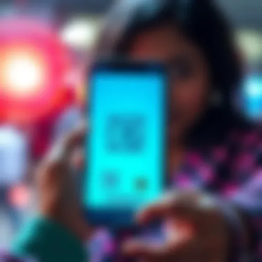 A person scanning a QR code to make a payment using India's Central Bank Digital Currency, the Digital Rupee, on a smartphone