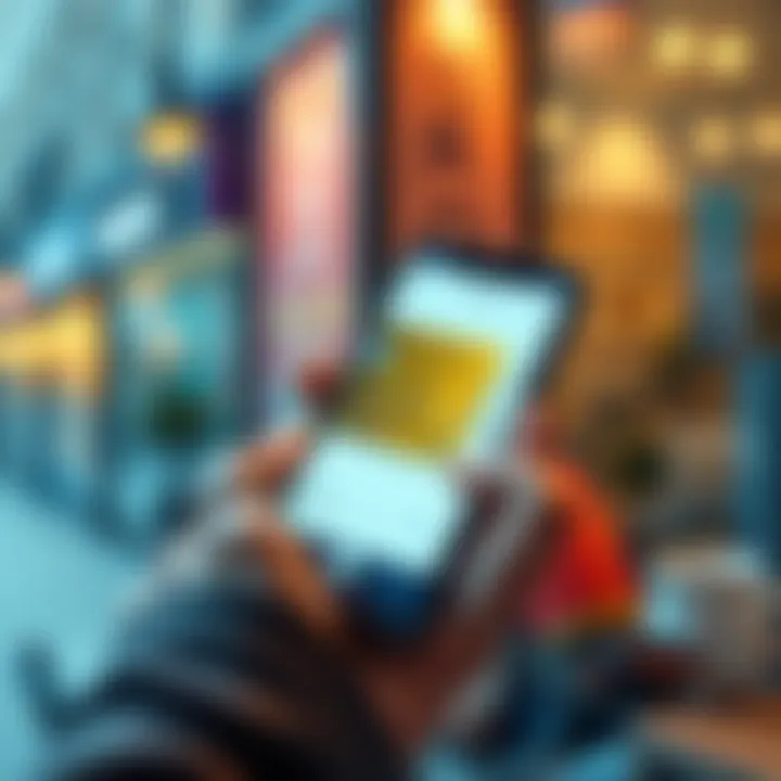 Digital Euro Introduction A person using a mobile app to make a purchase with the Digital Euro, showing a card and a digital wallet interface.