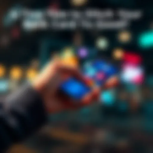 A person using a smartphone to make a digital payment with various payment app icons displayed.