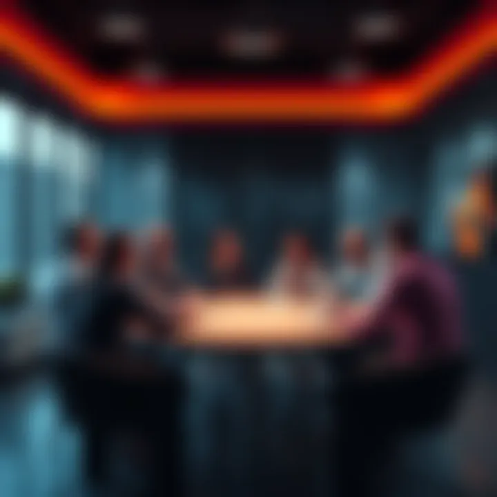 A group of people engaging in a discussion about a real article, sharing insights and opinions at a round table.