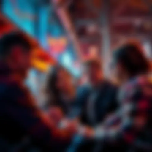 People engaging in a lively discussion about trading strategies and sharing tips online