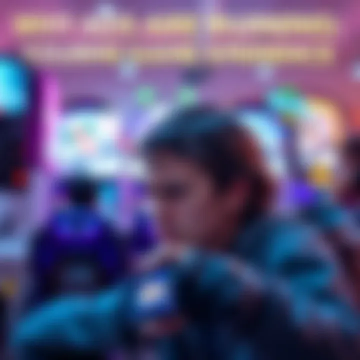 A person frustrated while playing a mini game on a phone, with distracting ads visible on the screen
