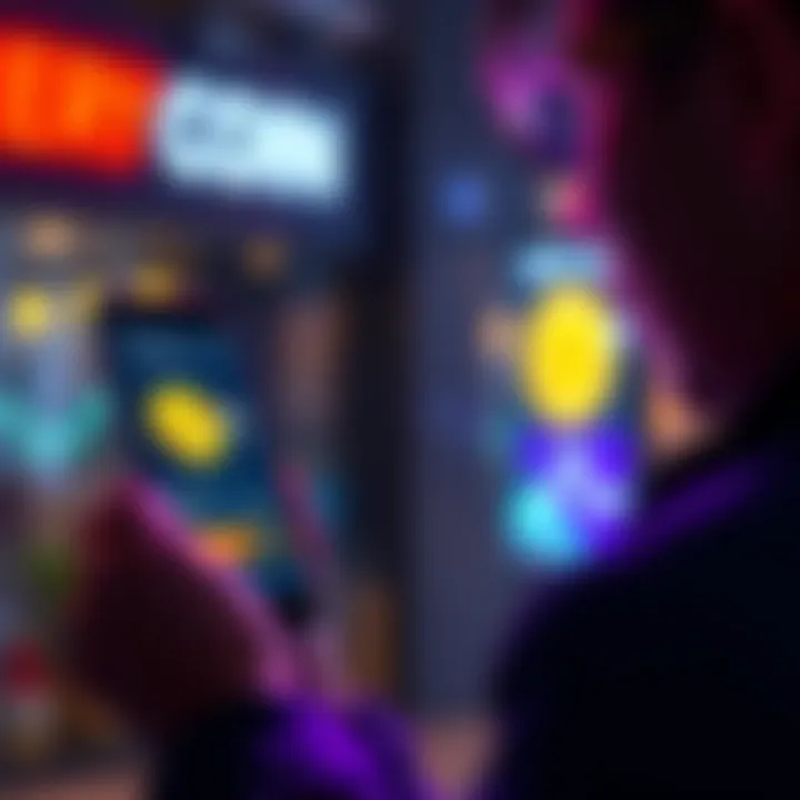 A person looking at a smartphone screen displaying Doge Coin prices, with excitement at the $1 mark.