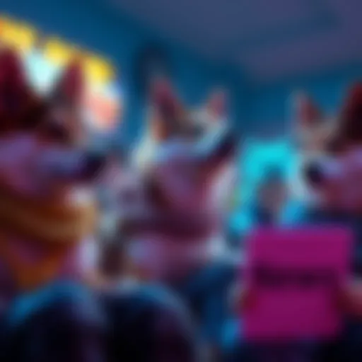 Group of Doge holders looking at news updates on Venezuela's President Maduro and cryptocurrency