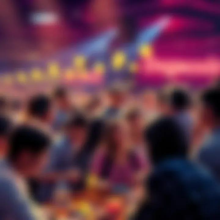 People enjoying a Dogecoin meetup, sharing stories and celebrating together with Dogecoin-themed items.