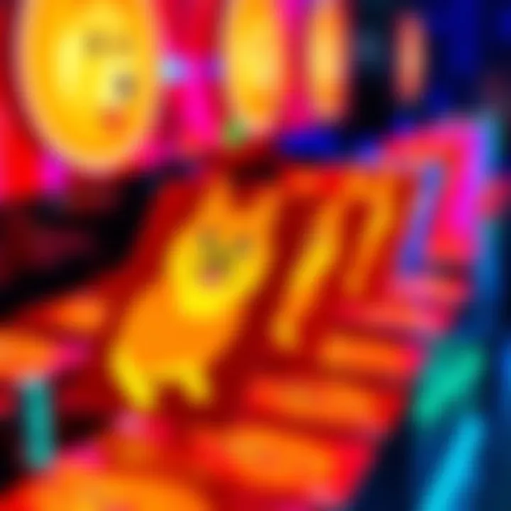 A vibrant display of Dogecoin LED cards glowing in different colors, showcasing their appeal in the crypto community.
