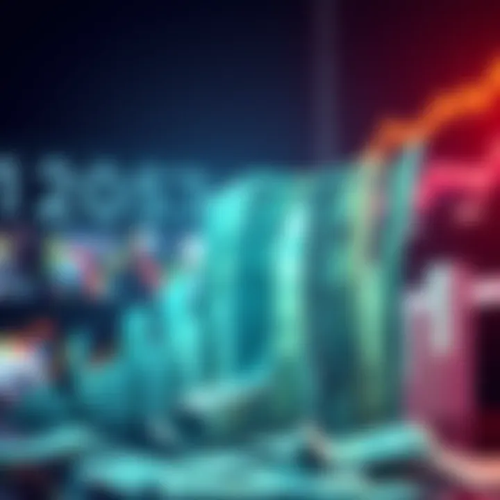 A graphic showing rising dollar bills symbolizing increasing investments and market changes in 2025