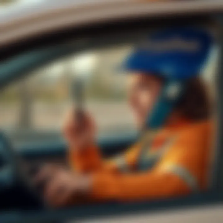 DoorDash Driver Receiving Scam Call A DoorDash driver looks concerned while receiving a phone call from a scammer pretending to be DoorDash support, warning others to be cautious.