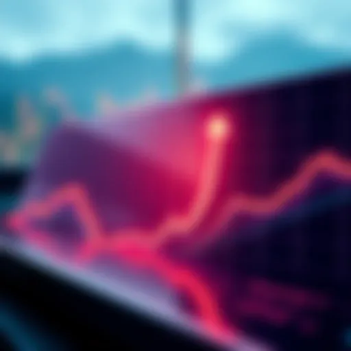 A line graph illustrating DOT's price trends with upward arrows indicating potential growth areas and obstacles marked along the way.