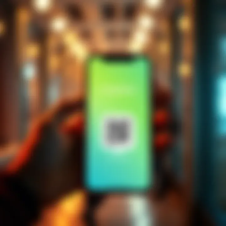 Adding Dragonpass QR to Apple Wallet A person holds a smartphone displaying the Dragonpass QR code on Apple Wallet