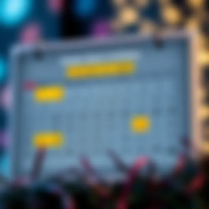 A calendar showing the Easter bank holiday dates with highlighted payment information.