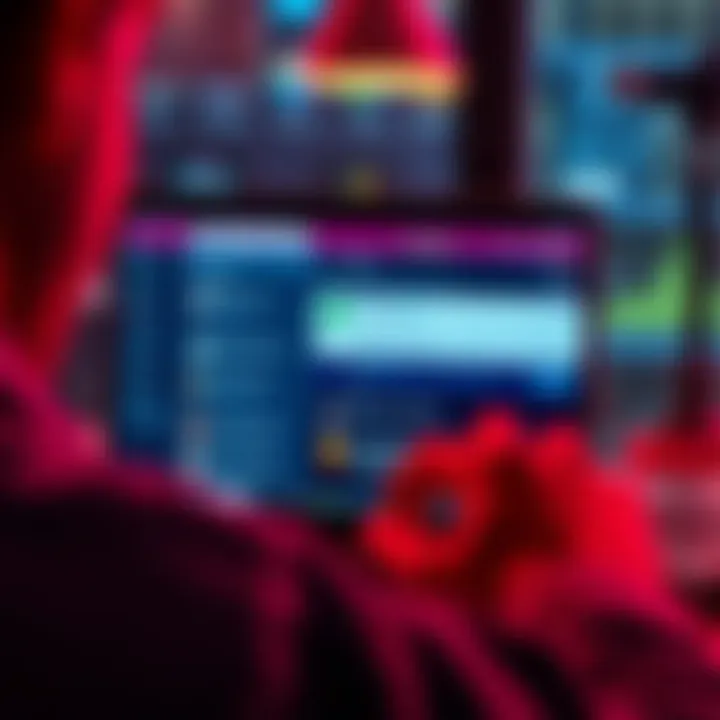 Feedback Request on eBay Seller A person is seeking opinions about an eBay seller from a community forum, with a discussion thread visible on a laptop screen.