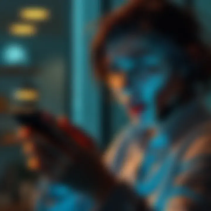 A concerned person receiving a suspicious phone call about eBay and Trezor wallets, showing a worried expression while looking at their phone.