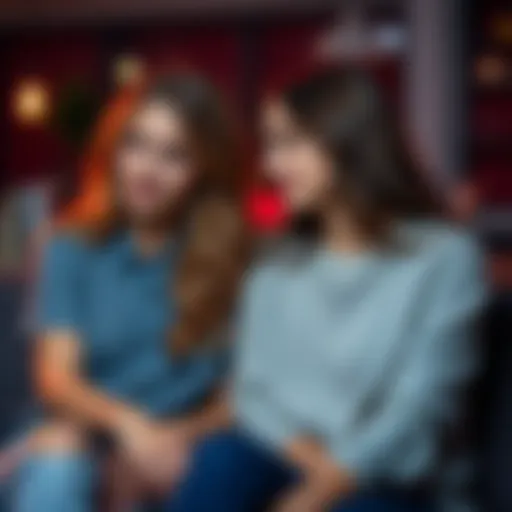 Elena and Gail sitting close, showing emotions in their expressions, reflecting on their relationship.