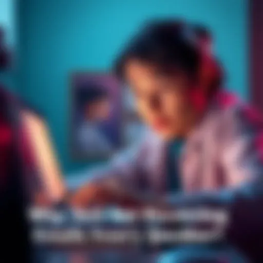 A person looking at a laptop with a concerned expression, showing an empty email inbox with a doctor's profile in the background.