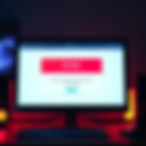 A computer screen shows a fraudulent email claiming Ledger is shutting down, with warning symbols around it.