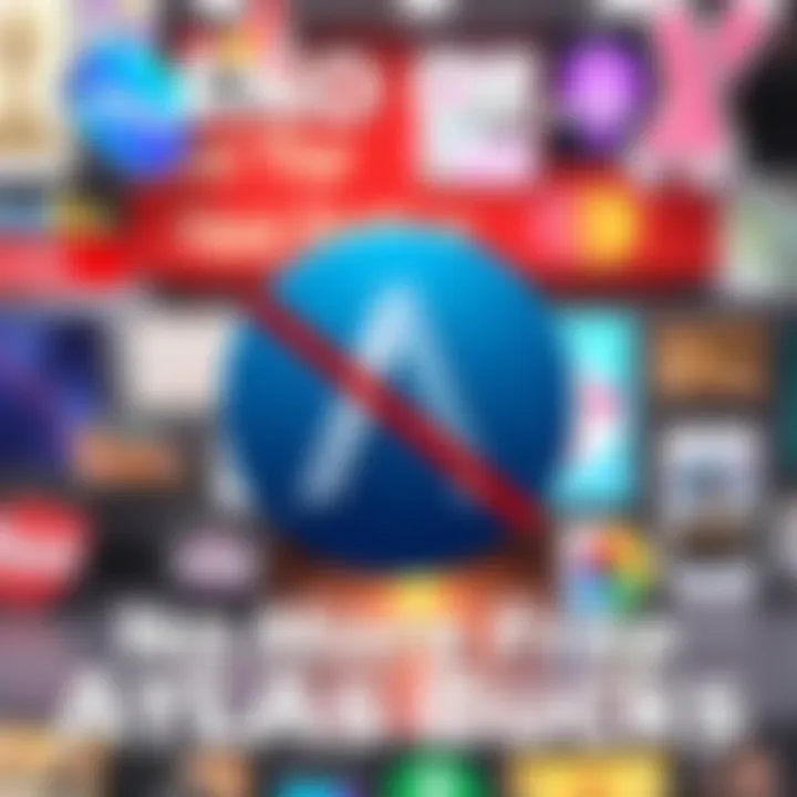 A graphic showing a crossed-out Atlas Buck symbol with advertising elements in the background, representing the halt of free ad currency.