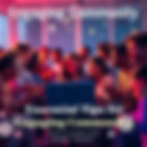 A diverse group of people sharing ideas and connecting through a virtual platform