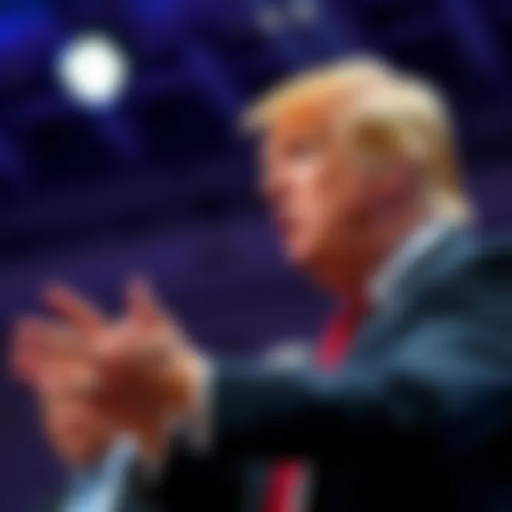 Eric Trump speaking at an event about the potential of cryptocurrency to support the US dollar