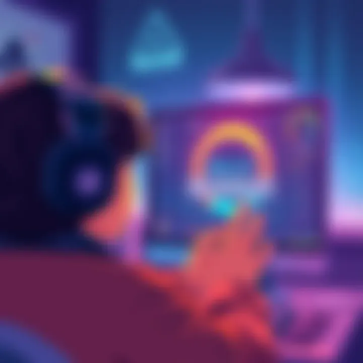 An illustration showing a person looking at a computer screen with a loading symbol, representing delays in ETH staking