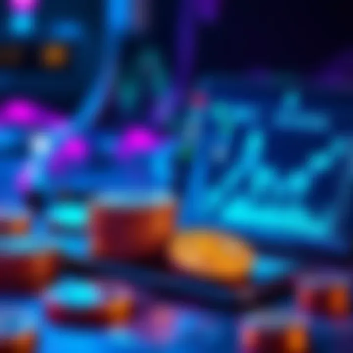 A visual representation of converting Ethereum to stablecoins with no KYC verification, showing coins and a digital wallet interface.