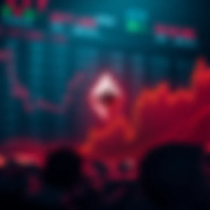 A graphic showing a rising Ethereum price chart with a backdrop of financial news headlines about ETF inflows.