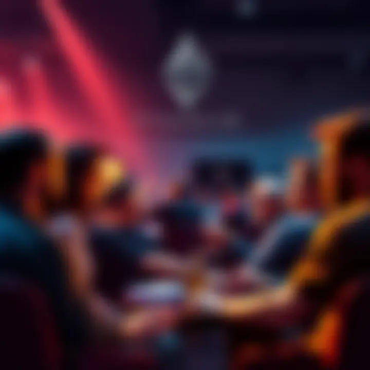 A group of people discussing Ethereum topics and sharing news in a lively forum setting.