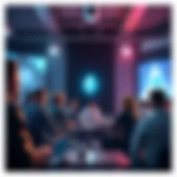 People engaging in discussion about Ethereum, sharing thoughts on news and price trends in a casual setting.