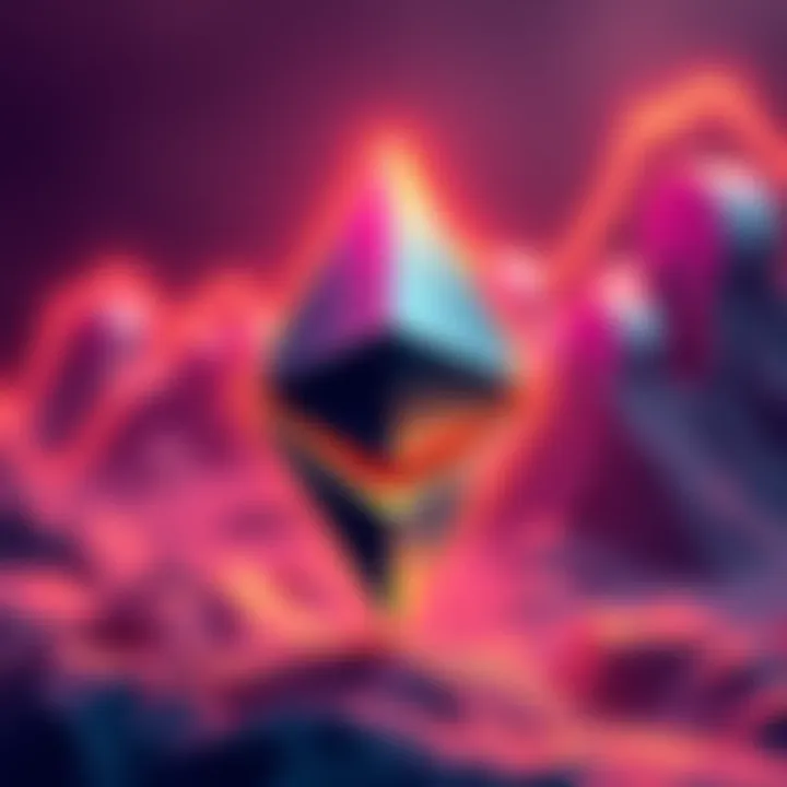 An illustration of the Ethereum logo paired with a dollar sign, symbolizing its growth as a trillion-dollar store of value in finance.