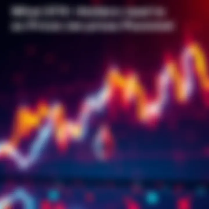 Representation of Ethereum falling in value with a graph showing downward trends